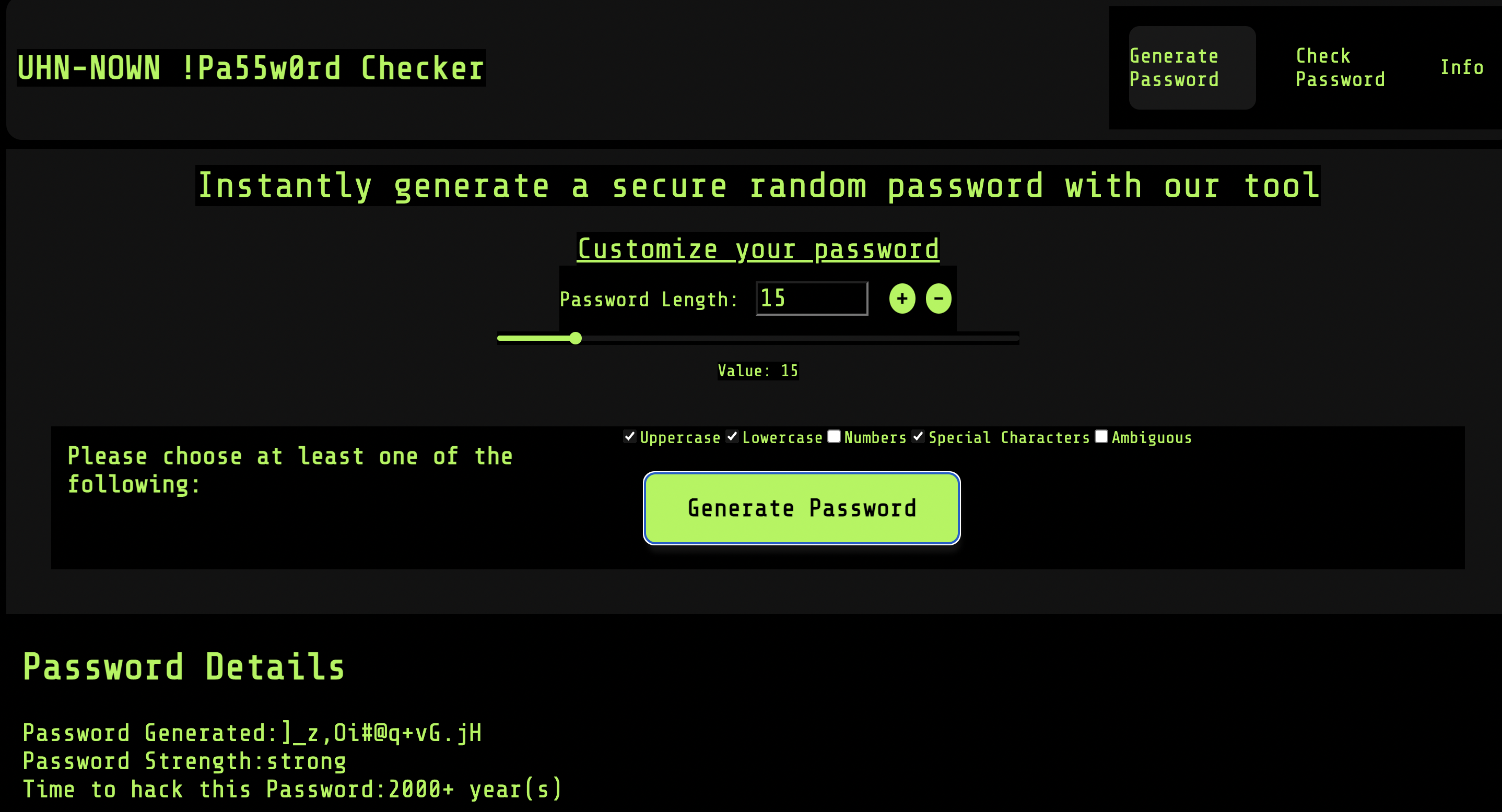 Password Generator